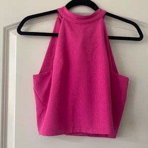 J.O.A. Los Angeles Hot Pink Crop Top